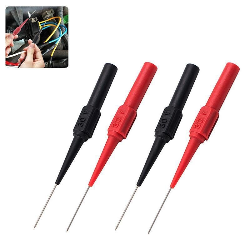 4PCS Multimeter Testing Lead Fluke Extention Back Probes Sharp Needles Micro Pins
