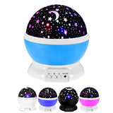 LED Night Star Galaxy Projector Rotating Lamp for Bedroom Ambience and Gift Use - Purple - Front View