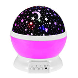 LED Night Star Galaxy Projector Rotating Lamp for Bedroom Ambience and Gift Use - Purple - Close-Up Angle