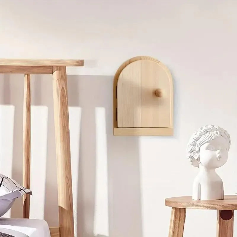 Solid Wood Wall Switch Protector Cover Socket Decorative Frame Masking Cover - Dark Wood