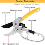 Pruning Shears Garden Fruit Branch Shears for Pruning Branches Sharp Fruit Trees