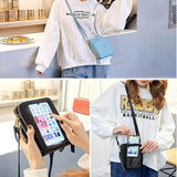 Women Crossbody Phone Purse Touch Screen Bag Rfid Blocking Wallet Shoulder Strap - Green - Extra Image