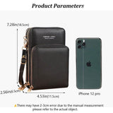 Women Crossbody Phone Purse Touch Screen Bag Rfid Blocking Wallet Shoulder Strap - Green