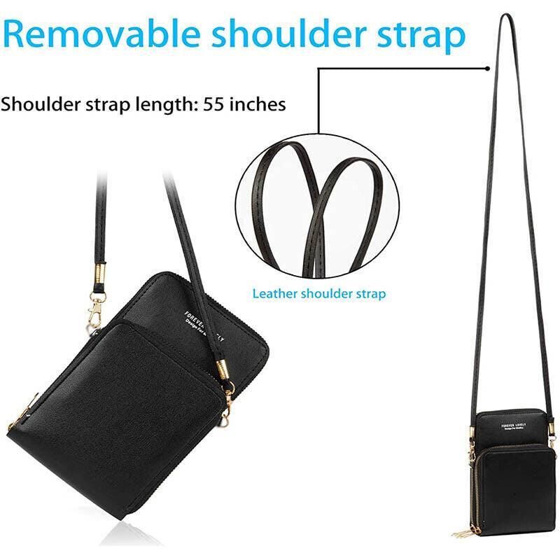Women Crossbody Phone Purse Touch Screen Bag Rfid Blocking Wallet Shoulder Strap - Green