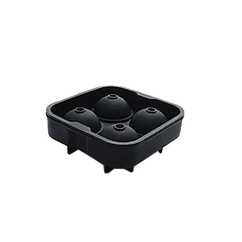 Large Ice Cube Tray Ball Maker Big Silicone Mold Sphere Whiskey Round Mould - Circular 4 grid