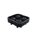Large Ice Cube Tray Ball Maker Big Silicone Mold Sphere Whiskey Round Mould - Circular 4 grid