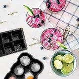 Large Ice Cube Tray Ball Maker Big Silicone Mold Sphere Whiskey Round Mould - Circular 6 grid - Extra Image