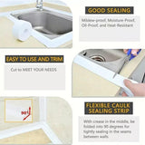 Kitchen Bathroom Sink Sealing Strip Waterproof Tape 3.2M White Easy to Clean White - 38mm*3.2m - 45-Degree Angle