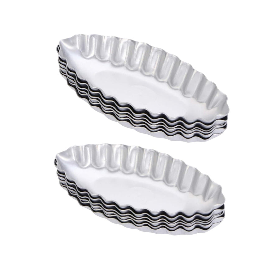 10PCS Baking Egg Tart Mould Cake Tins Set DIY Cups Sailing Boat Pie Mold Plate