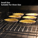 10PCS Baking Egg Tart Mould Cake Tins Set DIY Cups Sailing Boat Pie Mold Plate - Top-Down View