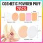7PCS Puff Air-Cushion Makeup Sponge Smooth Puff Beauty Tools Wet Dry Dual Use