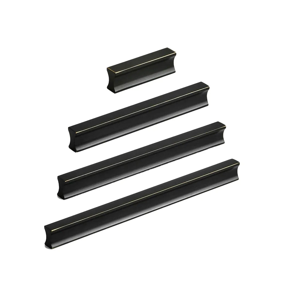 Pure Copper Handle North Black American Style for Closet Drawer Cabinet Door - 96mm