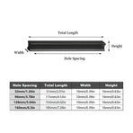 Pure Copper Handle North Black American Style for Closet Drawer Cabinet Door - 96mm