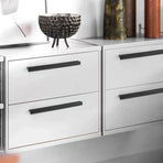 Pure Copper Handle North Black American Style for Closet Drawer Cabinet Door - 96mm