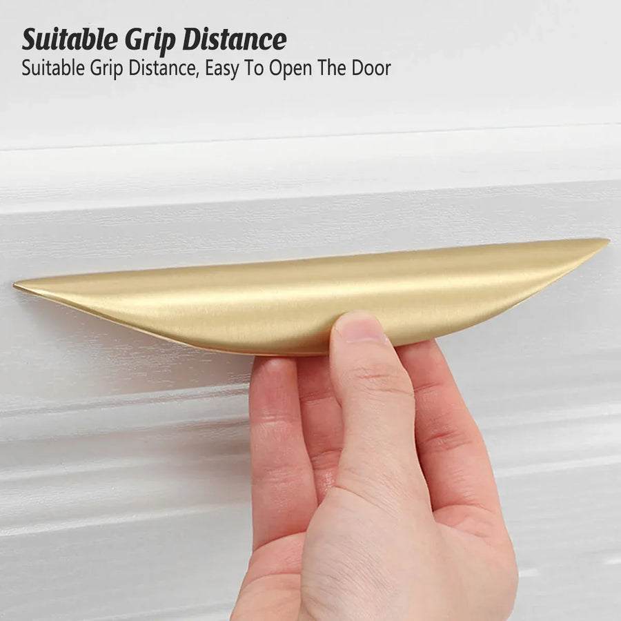 Chinese Cabinet Door Handle Pure Copper Pull Drawer Hand Handle Furniture - Type A-96mm
