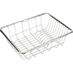 Stainless Steel Sink Draining Basket Telescopic Dish Rack Kitchen Storage Holder