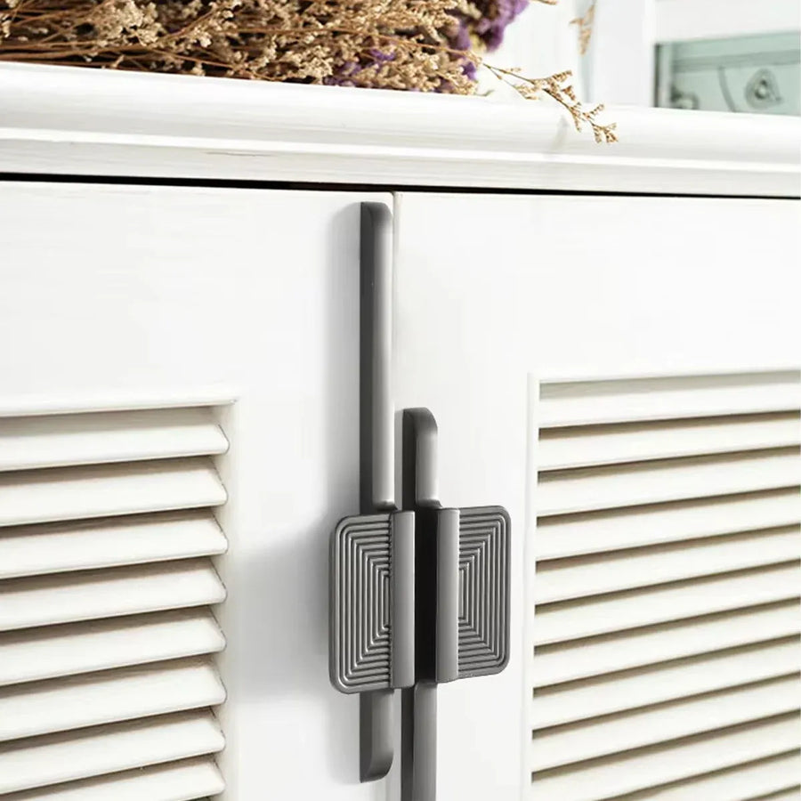 Modern Wardrobe Cabinet Handles Simple Door Pull Handles Home Furniture Hardware - Grey-L