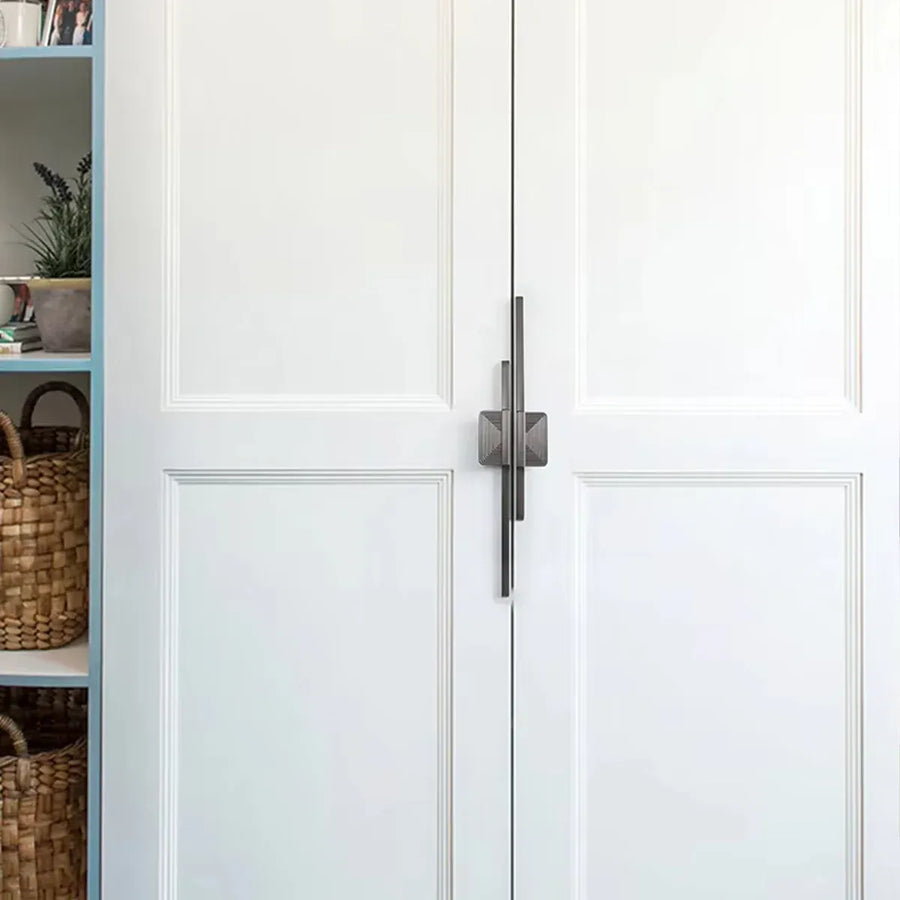 Modern Wardrobe Cabinet Handles Simple Door Pull Handles Home Furniture Hardware - Grey-L