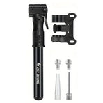 Portable Bicycle Pump Mini Inflatable Tube Pump Tire Inflator for Bike Cycling - Black
