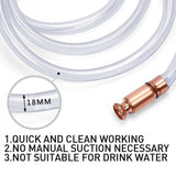 Syphon Jiggler Hose Pump Copper Attachment Self Priming 18Mm 1.8M Petrol Liquid - Top-Down View