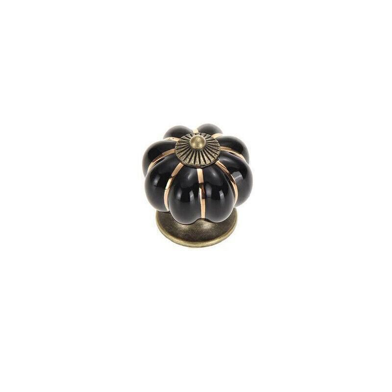 Pumpkin Ceramic Vintage Door Knobs Cabinet Drawer Cupboard Kitchen Pull Handle