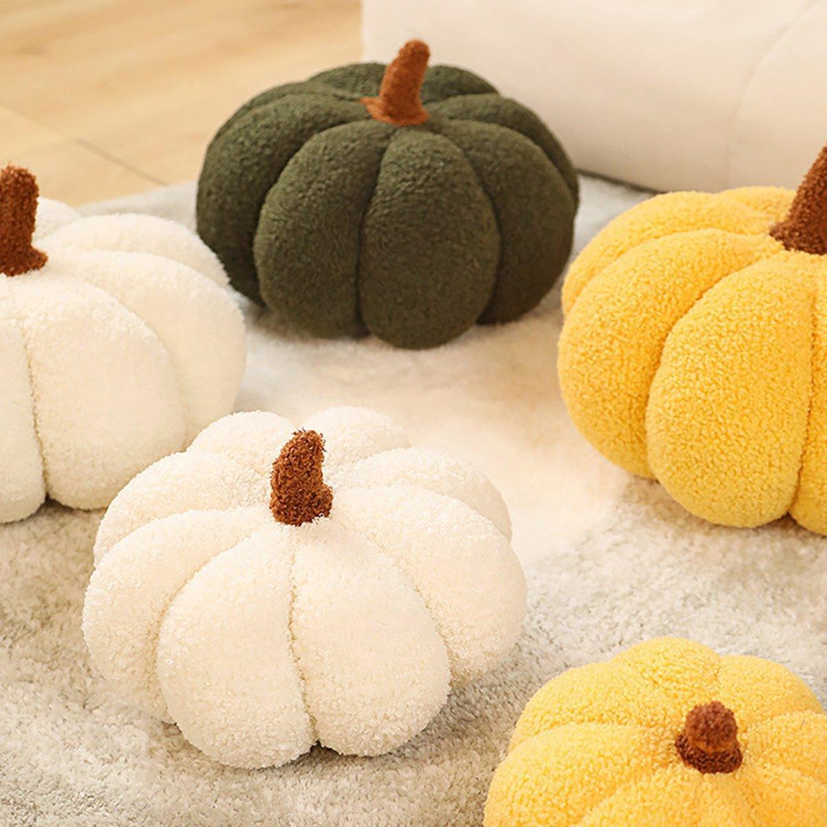 Soft Plush Pumpkin Pillow Cushion Sofa Living Room Bay Window Decor Indoor Toy - Red