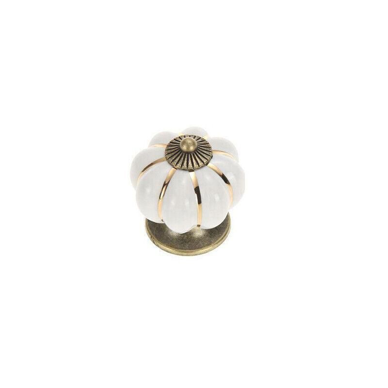 Pumpkin Ceramic Vintage Door Knobs Cabinet Drawer Cupboard Kitchen Pull Handle