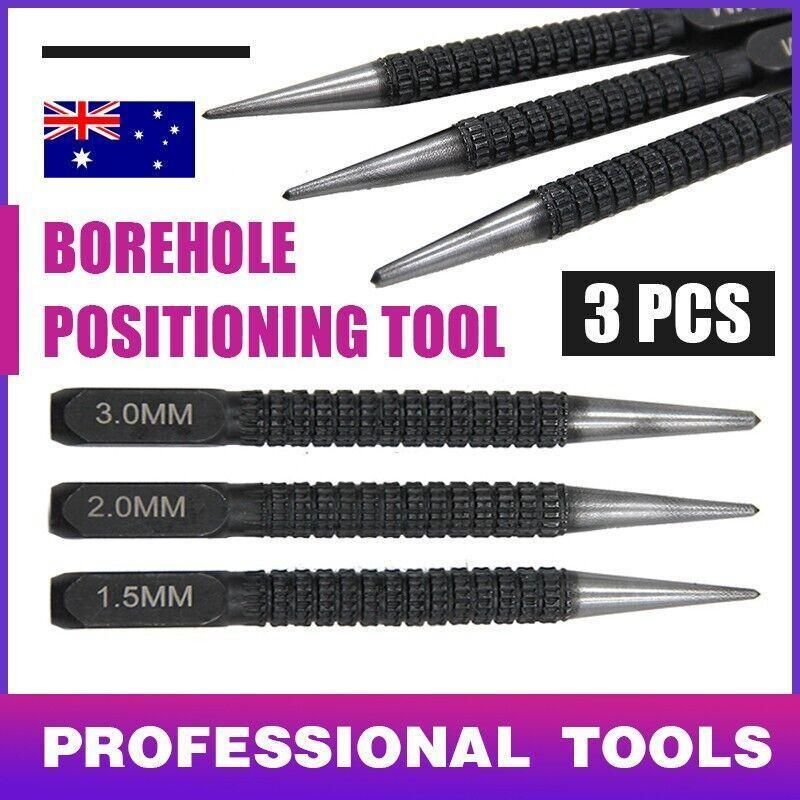Nail Centre Punch Set 3PCS Round Head Wood Metal Super Impact Resistance
