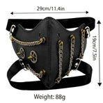 Punk Style Chain Mask Gothic Party Face Cover Cosplay Accessory for Men Women