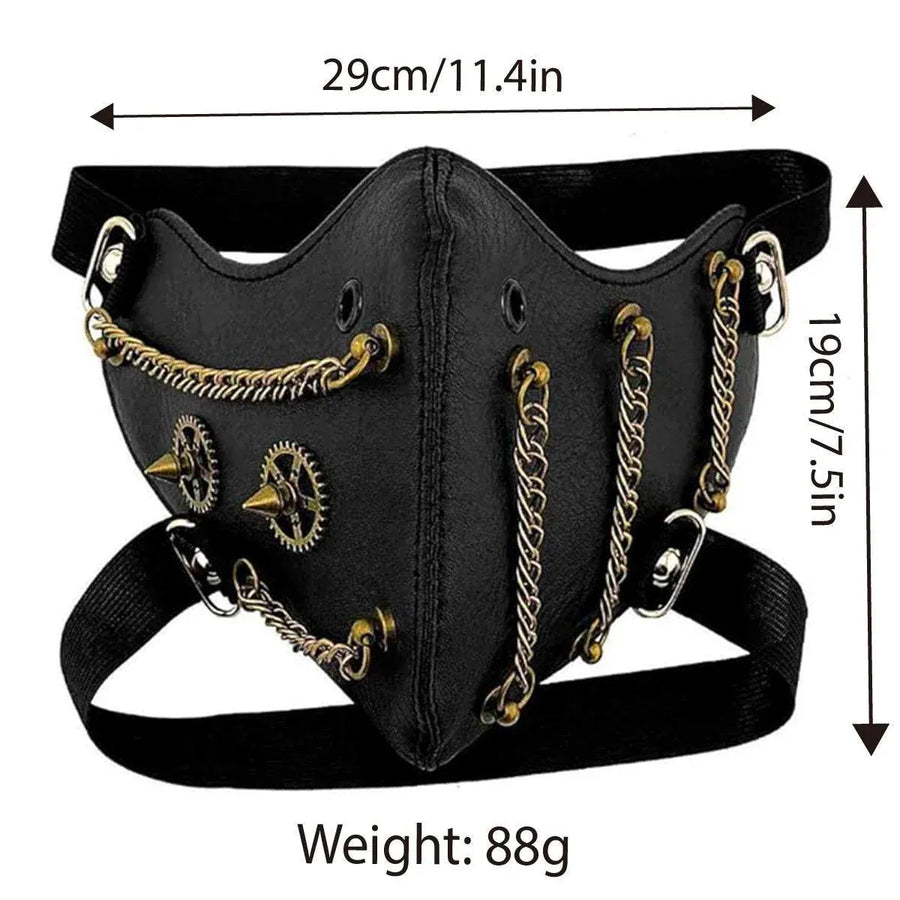 Punk Style Chain Mask Gothic Party Face Cover Cosplay Accessory for Men Women