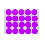 Purple Assorted Sizes Colour Sticker Dots Adhesive Round Labels Circular Spot Scrapbook - 13mm*132 Dots