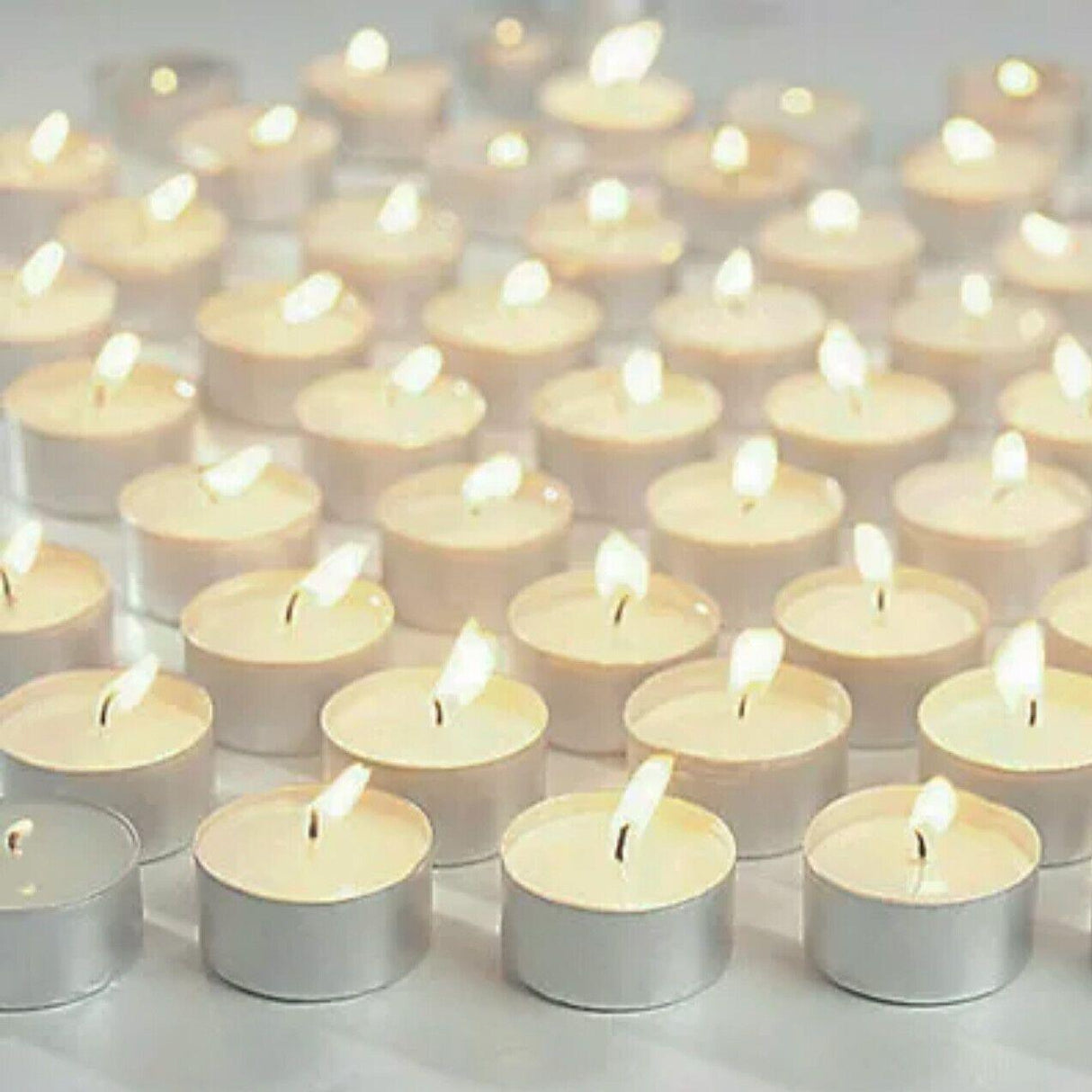 Tealight Candles 10 or 50 Pack Unscented Long Burning for Wedding Party Decor - Purple- 2 Hours10PCS