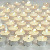 Tealight Candles 10 or 50 Pack Unscented Long Burning for Wedding Party Decor - Purple- 2 Hours10PCS - Top-Down View