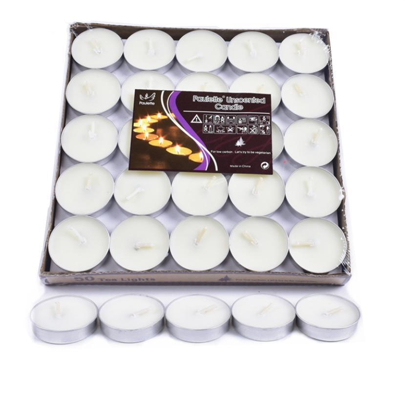 Tealight Candles 10 or 50 Pack Unscented Long Burning for Wedding Party Decor - Purple- 2 Hours10PCS