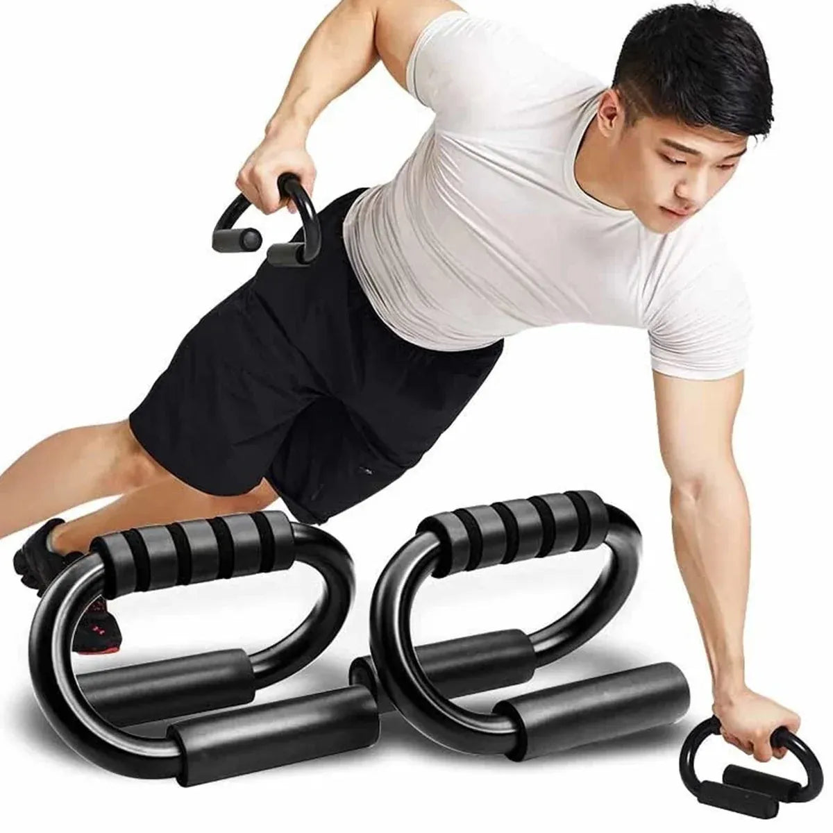 Push Up Bar Stand S Shape Home Workout Arm Chest Trainer Indoor Fitness Tool