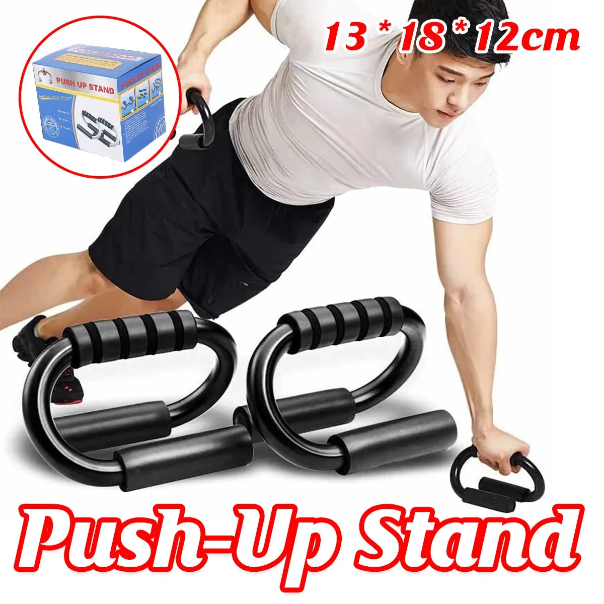 Push Up Bar Stand S Shape Home Workout Arm Chest Trainer Indoor Fitness Tool