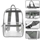 Waterproof Transparent Backpack Double Shoulder Large Capacity School Travel Bag - Top-Down View