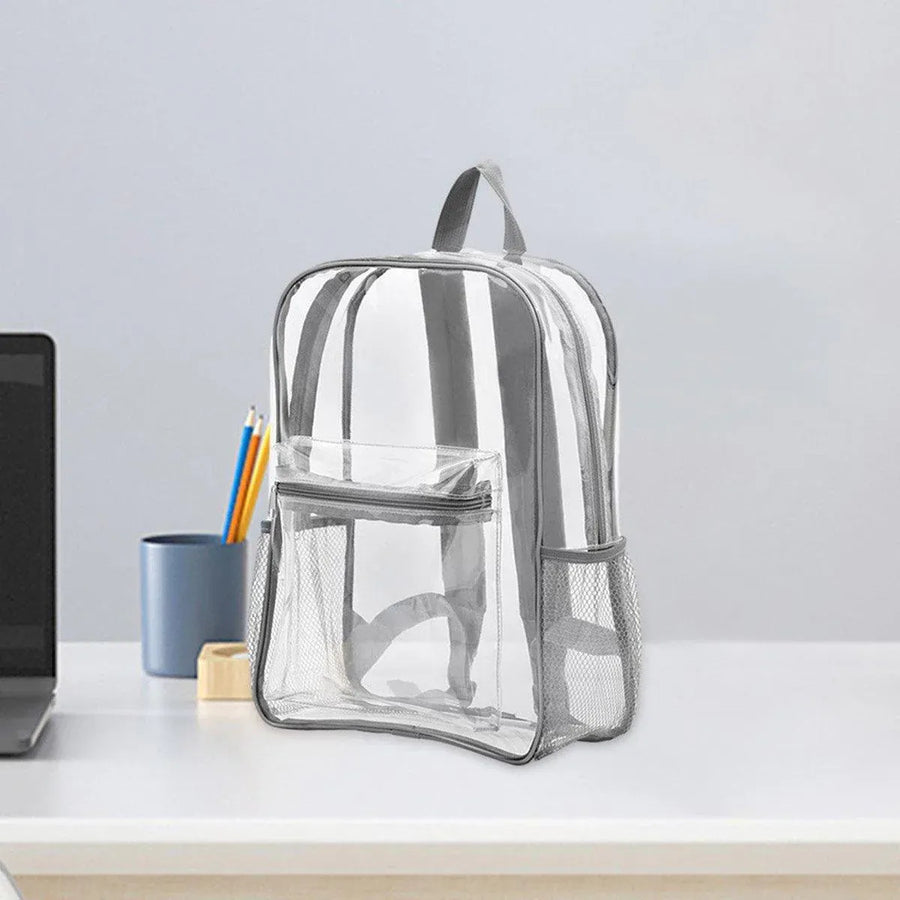 Waterproof Transparent Backpack Double Shoulder Large Capacity School Travel Bag