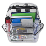 Waterproof Transparent Backpack Double Shoulder Large Capacity School Travel Bag - Close-Up Angle