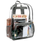 Waterproof Transparent Backpack Double Shoulder Large Capacity School Travel Bag - Low Angle