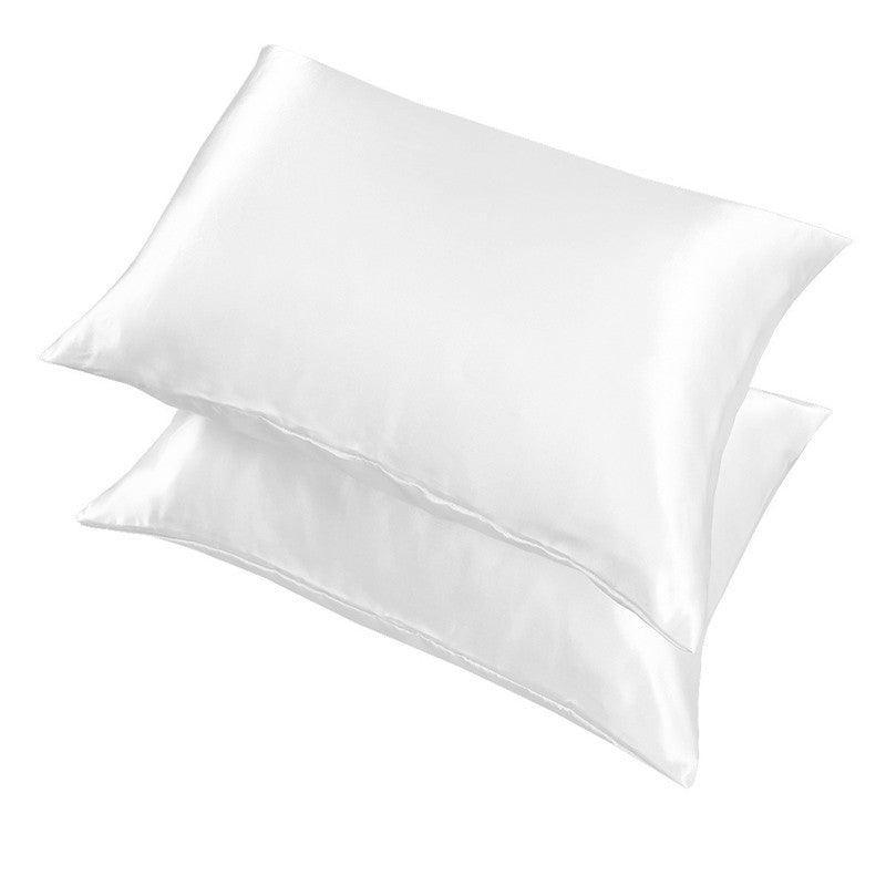 2X Satin Pillow Case Bedroom Pillowcase Cushion Covers Home Decor Luxury Slip - Black