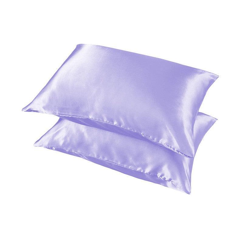2X Satin Pillow Case Bedroom Pillowcase Cushion Covers Home Decor Luxury Slip - Light Blue