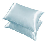2X Satin Pillow Case Bedroom Pillowcase Cushion Covers Home Decor Luxury Slip - Light Green