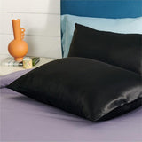2X Satin Pillow Case Bedroom Pillowcase Cushion Covers Home Decor Luxury Slip - White