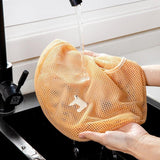 Vegetable Onion Potato Hanging Bag Kitchen Garlic Ginger Mesh Storage Bag - Dark Blue - 45-Degree Angle