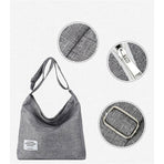 Womens Large Canvas Handbag Ladies Travel Messenger Shoulder Bag Hobo Tote Purse - Pink