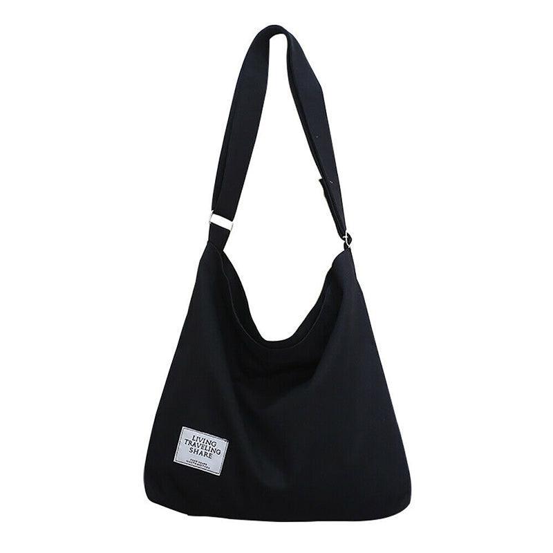 Womens Large Canvas Handbag Ladies Travel Messenger Shoulder Bag Hobo Tote Purse - Pink