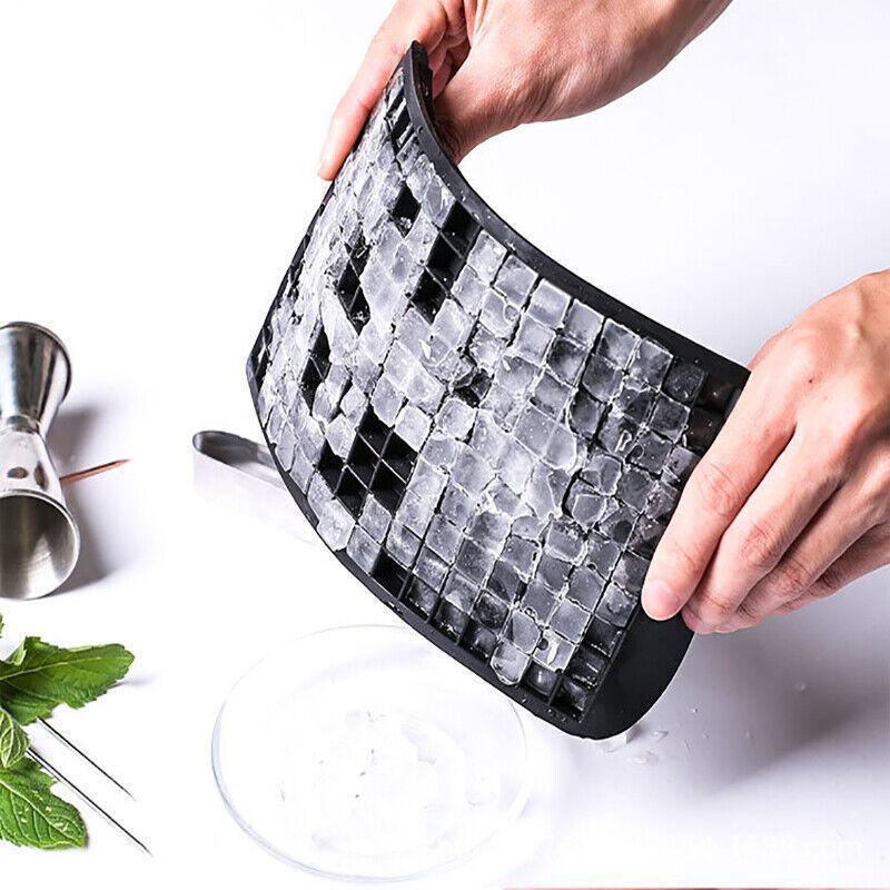 160 Grids Silicone Ice Cube Tray Ice Maker Mold Mini Frozen Cubes for Drink DIY - Red