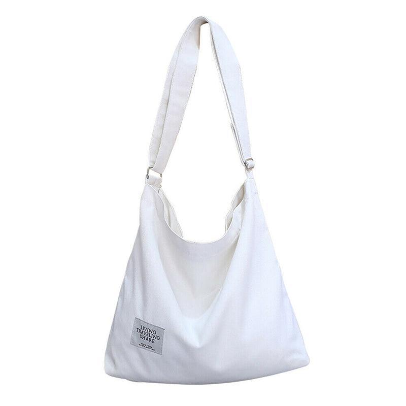Womens Large Canvas Handbag Ladies Travel Messenger Shoulder Bag Hobo Tote Purse - Yellow