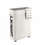 Large Foldable Laundry Washing Clothes Storage Bag Hamper Basket Bin Organiser - Navy - Close-Up Angle